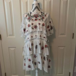 Zara Floral Embroidered Dress